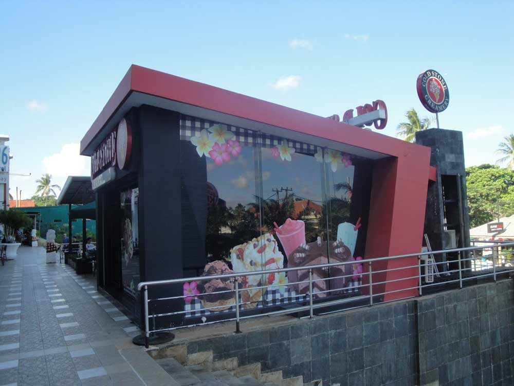 Exterior of Cold Stone Creamery in Indonesia.