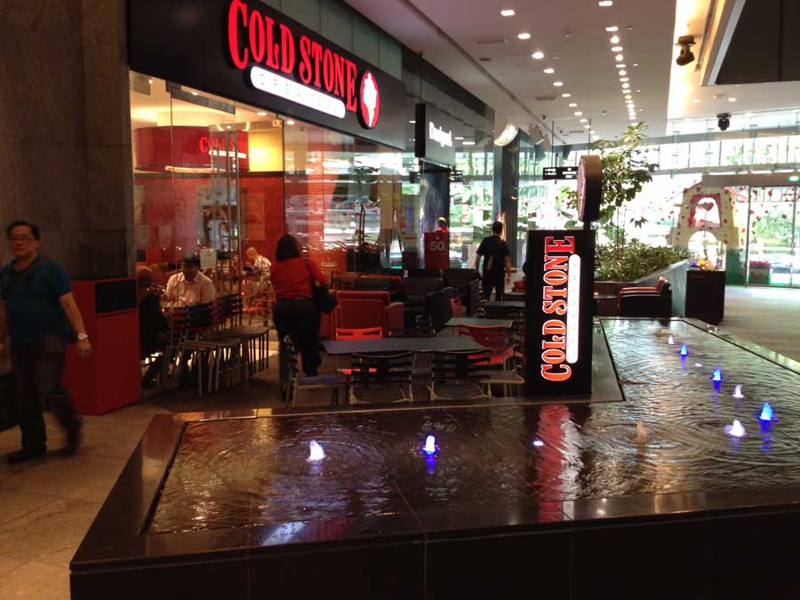 Exterior of Cold Stone Creamery in Singapore.