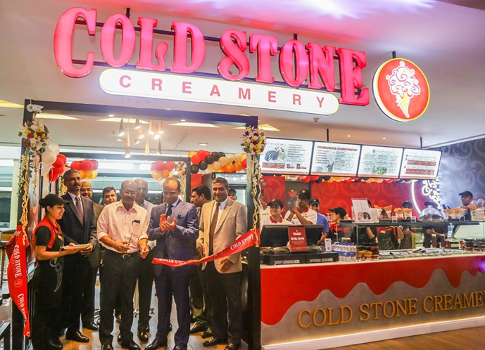 Grand opening ceremony of Cold Stone Creamery in Bangalore, India.